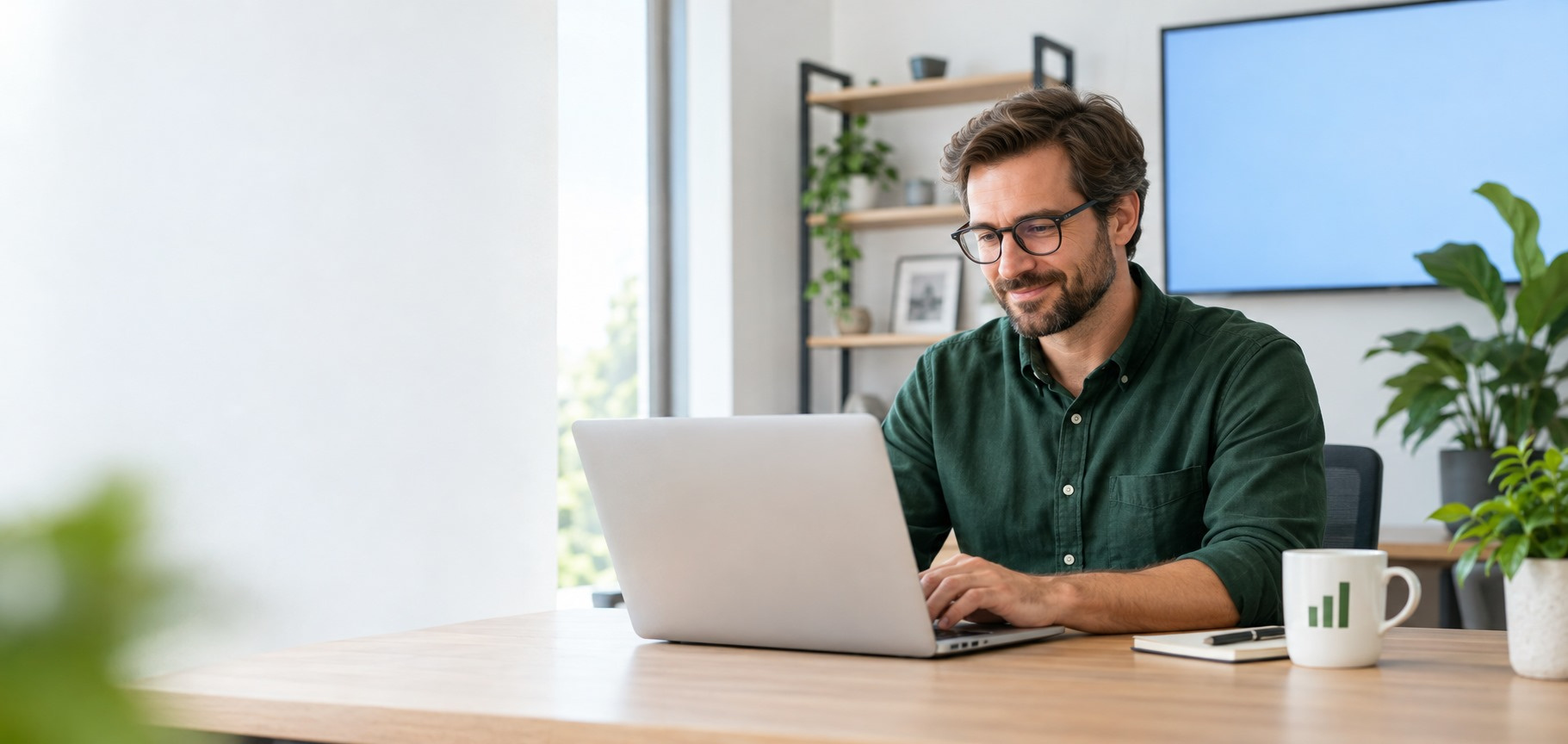 Retainer Support hero photograph Spreadsheet consultant providing ongoing Excel support at a laptop